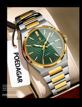 Carregar imagem no visualizador da galeria, POEDAGAR Fashion Luxury Men Watch Date Week Waterproof Luminous Stainless Steel Watches For Man Business Quartz Men's Wristwatch