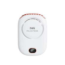 Carregar imagem no visualizador da galeria, Mini Portable Outdoor Hand Fan Hanging Neck Fan USB Charging 2000mAh Battery Powered Wireless Table Air Cooling Fan