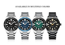 Carregar imagem no visualizador da galeria, CURREN 8450 Men's Quartz Watch Business Blue Green Clock Analog Display Stainless Steel Strap Wrist Watches for Male