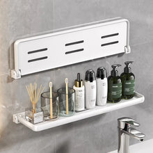 Carregar imagem no visualizador da galeria, Foldable Aluminum Vanity Shelf, 90 Degree, Waterproof, Hanging, Toiletries Organizer, Household Products, No Punch
