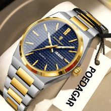 Carregar imagem no visualizador da galeria, POEDAGAR Fashion Luxury Men Watch Date Week Waterproof Luminous Stainless Steel Watches For Man Business Quartz Men's Wristwatch
