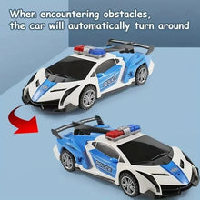 Carregar imagem no visualizador da galeria, 360° Rotating Police Car Toy with Sound & Light, Electric Automatic Openable Doors, Educational Vehicle Toy for Kids Gift