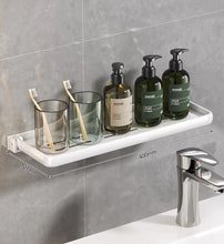 Carregar imagem no visualizador da galeria, Foldable Aluminum Vanity Shelf, 90 Degree, Waterproof, Hanging, Toiletries Organizer, Household Products, No Punch