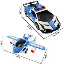 Carregar imagem no visualizador da galeria, 360° Rotating Police Car Toy with Sound & Light, Electric Automatic Openable Doors, Educational Vehicle Toy for Kids Gift