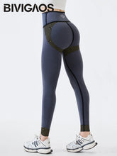 Carregar imagem no visualizador da galeria, BIVIGAOS Grey Fleece Warm Sharkskin Leggings Women Autumn Winter High Waist Tight Slimming Push Up Butt Lifter Casual Leggings