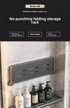 Carregar imagem no visualizador da galeria, Foldable Aluminum Vanity Shelf, 90 Degree, Waterproof, Hanging, Toiletries Organizer, Household Products, No Punch