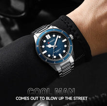 Carregar imagem no visualizador da galeria, CURREN 8450 Men's Quartz Watch Business Blue Green Clock Analog Display Stainless Steel Strap Wrist Watches for Male