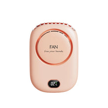 Carregar imagem no visualizador da galeria, Mini Portable Outdoor Hand Fan Hanging Neck Fan USB Charging 2000mAh Battery Powered Wireless Table Air Cooling Fan