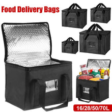Carregar imagem no visualizador da galeria, Large Food Delivery Insulated Bags Folding Insulation Picnic Ice Pack Food Thermal Bag Drink Carrier Insulated Beer Delivery Bag