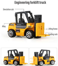 Carregar imagem no visualizador da galeria, 10 In 1 Construction Toys Truck Storage Die-cast Vehicle Transporter Car Set Excavator Dump Truck Digger Backhoe for Kids Gift
