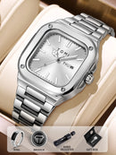 Relogio Masculino TOMI Men's Square Watch