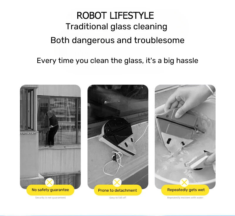Magnetic Window Cleaner Double Glass Water Anti Pinch Automatic Water Outlet Glass Wiper Adjustable Super Strong Magnet 3mm-35mm