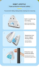 Magnetic Window Cleaner Double Glass Water Anti Pinch Automatic Water Outlet Glass Wiper Adjustable Super Strong Magnet 3mm-35mm
