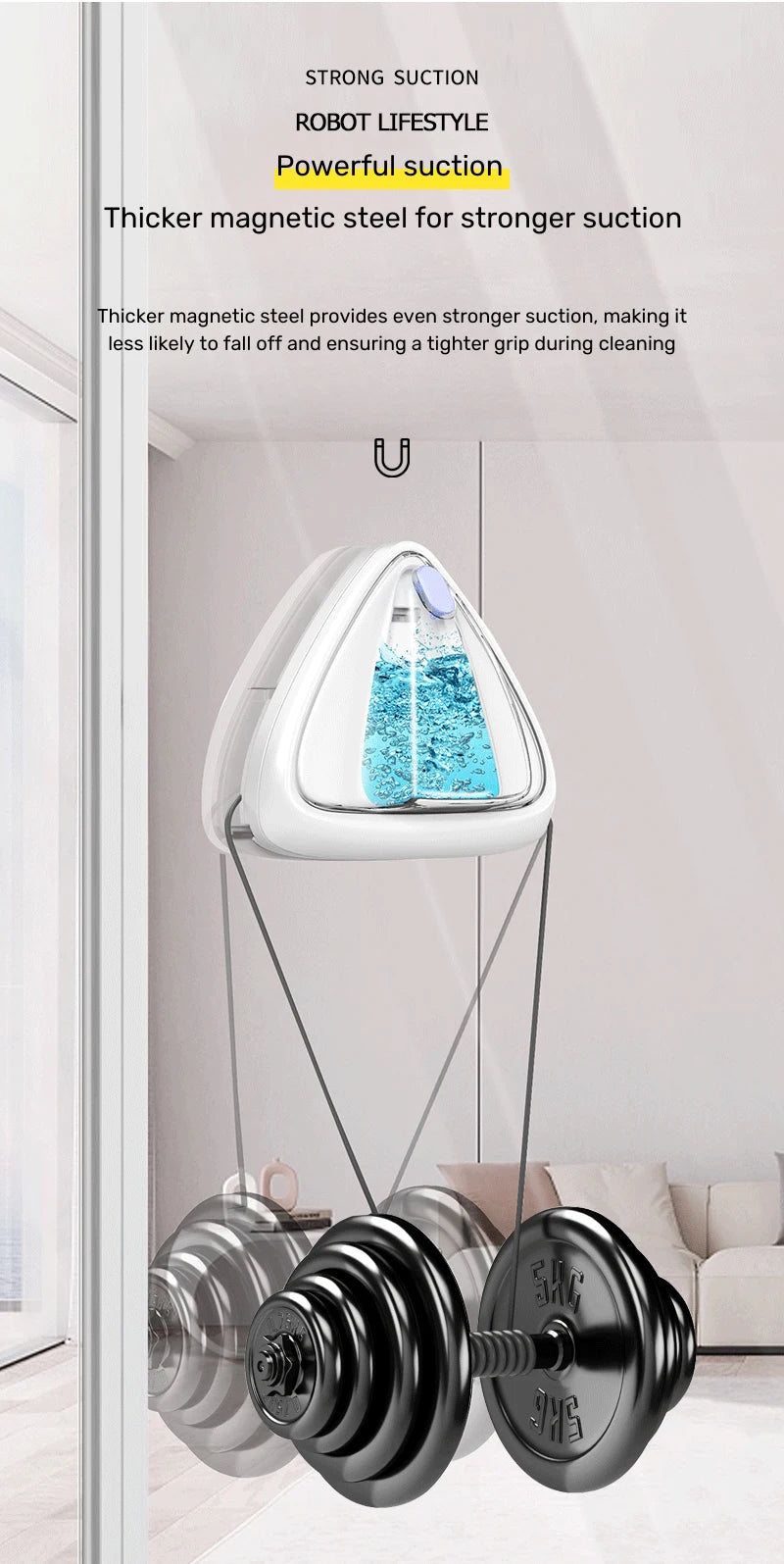 Magnetic Window Cleaner Double Glass Water Anti Pinch Automatic Water Outlet Glass Wiper Adjustable Super Strong Magnet 3mm-35mm