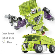 Carregar imagem no visualizador da galeria, 6 in 1 Transformation Robot Engineering Vehicle Action Figure DIY 2 In 1 Excavator Bulldozer Dump Truck Crane Toy For Boy Kids
