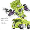 6 in 1 Transformation Robot Engineering Vehicle Action Figure DIY 2 In 1 Excavator Bulldozer Dump Truck Crane Toy For Boy Kids