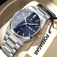 Carregar imagem no visualizador da galeria, POEDAGAR Fashion Luxury Men Watch Date Week Waterproof Luminous Stainless Steel Watches For Man Business Quartz Men's Wristwatch
