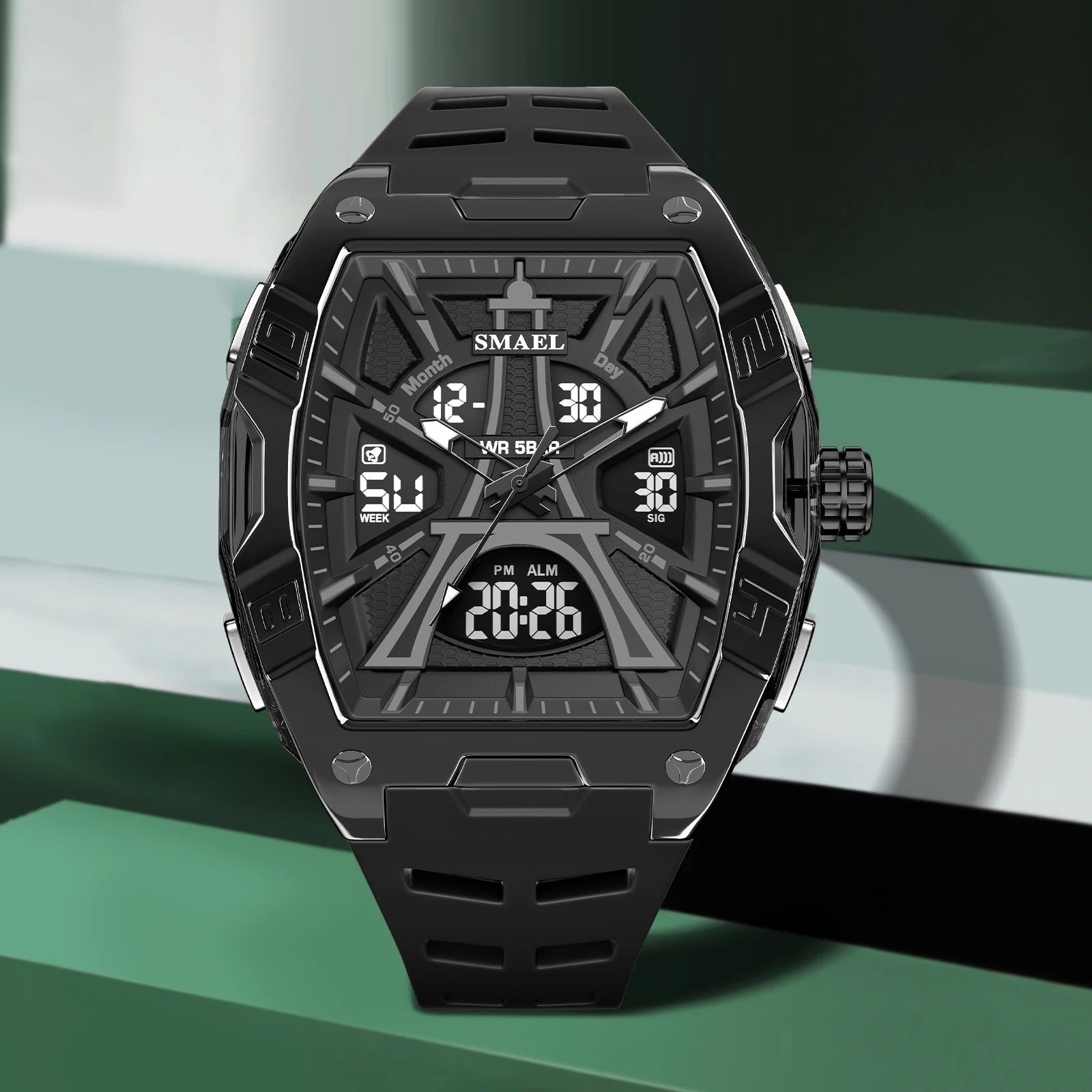 SMAEL Brand 8131 Waterproof Dropshipping Watch Alarm Clock night light TUP  Young Fashion business Quartz Sport Wristwatches