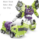 6 in 1 Transformation Robot Engineering Vehicle Action Figure DIY 2 In 1 Excavator Bulldozer Dump Truck Crane Toy For Boy Kids