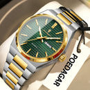 POEDAGAR Fashion Luxury Men Watch Date Week Waterproof Luminous Stainless Steel Watches For Man Business Quartz Men's Wristwatch