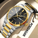 POEDAGAR Fashion Luxury Men Watch Date Week Waterproof Luminous Stainless Steel Watches For Man Business Quartz Men's Wristwatch