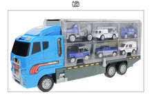 Carregar imagem no visualizador da galeria, 10 In 1 Construction Toys Truck Storage Die-cast Vehicle Transporter Car Set Excavator Dump Truck Digger Backhoe for Kids Gift
