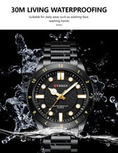 Carregar imagem no visualizador da galeria, CURREN 8450  Men's Quartz Watch Business Blue Green Clock Analog Display Stainless Steel Strap Wrist Watches for Male
