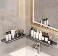 Carregar imagem no visualizador da galeria, Foldable Aluminum Vanity Shelf, 90 Degree, Waterproof, Hanging, Toiletries Organizer, Household Products, No Punch
