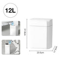 12/16L Smart Sensor Trash Can Bathroom Anti odor Automatic Trash Bin For Toilet White Electric Wastebasket