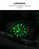 CURREN 8450  Men's Quartz Watch Business Blue Green Clock Analog Display Stainless Steel Strap Wrist Watches for Male