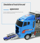 10 In 1 Construction Toys Truck Storage Die-cast Vehicle Transporter Car Set Excavator Dump Truck Digger Backhoe for Kids Gift