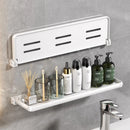 Foldable Aluminum Vanity Shelf, 90 Degree, Waterproof, Hanging, Toiletries Organizer, Household Products, No Punch