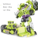 6 in 1 Transformation Robot Engineering Vehicle Action Figure DIY 2 In 1 Excavator Bulldozer Dump Truck Crane Toy For Boy Kids