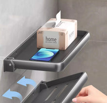 Carregar imagem no visualizador da galeria, Foldable Aluminum Vanity Shelf, 90 Degree, Waterproof, Hanging, Toiletries Organizer, Household Products, No Punch
