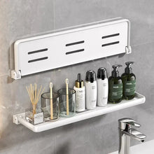 Carregar imagem no visualizador da galeria, Foldable Aluminum Vanity Shelf, 90 Degree, Waterproof, Hanging, Toiletries Organizer, Household Products, No Punch
