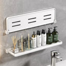 Foldable Aluminum Vanity Shelf, 90 Degree, Waterproof, Hanging, Toiletries Organizer, Household Products, No Punch