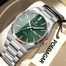 Carregar imagem no visualizador da galeria, POEDAGAR Fashion Luxury Men Watch Date Week Waterproof Luminous Stainless Steel Watches For Man Business Quartz Men's Wristwatch
