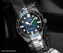CURREN 8450  Men's Quartz Watch Business Blue Green Clock Analog Display Stainless Steel Strap Wrist Watches for Male