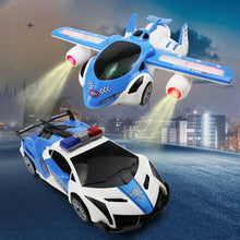 Carregar imagem no visualizador da galeria, 360° Rotating Police Car Toy with Sound &amp; Light, Electric Automatic Openable Doors, Educational Vehicle Toy for Kids Gift
