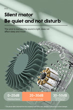 Carregar imagem no visualizador da galeria, Mini Portable Outdoor Hand Fan Hanging Neck Fan USB Charging 2000mAh Battery Powered Wireless Table Air Cooling Fan
