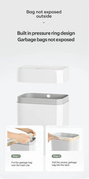 12/16L Smart Sensor Trash Can Bathroom Anti odor Automatic Trash Bin For Toilet White Electric Wastebasket