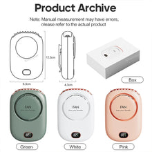 Carregar imagem no visualizador da galeria, Mini Portable Outdoor Hand Fan Hanging Neck Fan USB Charging 2000mAh Battery Powered Wireless Table Air Cooling Fan
