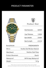 Carregar imagem no visualizador da galeria, POEDAGAR Fashion Luxury Men Watch Date Week Waterproof Luminous Stainless Steel Watches For Man Business Quartz Men's Wristwatch
