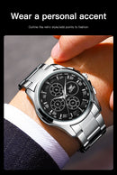 OPK brand watch waterproof steel strip men's quartz watch 6032