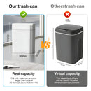 12/16L Smart Sensor Trash Can Bathroom Anti odor Automatic Trash Bin For Toilet White Electric Wastebasket