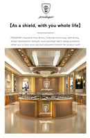 POEDAGAR Fashion Luxury Men Watch Date Week Waterproof Luminous Stainless Steel Watches For Man Business Quartz Men's Wristwatch