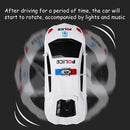 360° Rotating Police Car Toy with Sound & Light, Electric Automatic Openable Doors, Educational Vehicle Toy for Kids Gift