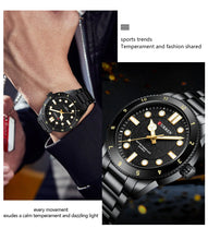 Carregar imagem no visualizador da galeria, CURREN 8450  Men's Quartz Watch Business Blue Green Clock Analog Display Stainless Steel Strap Wrist Watches for Male
