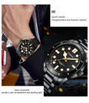 CURREN 8450  Men's Quartz Watch Business Blue Green Clock Analog Display Stainless Steel Strap Wrist Watches for Male