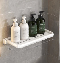Carregar imagem no visualizador da galeria, Foldable Aluminum Vanity Shelf, 90 Degree, Waterproof, Hanging, Toiletries Organizer, Household Products, No Punch
